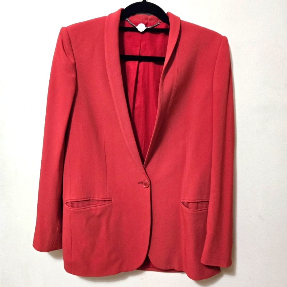 Stella McCartney Red Blazer Single Button